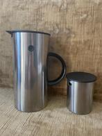 Stelton RVS thermoskan en melkkannetje, Huis en Inrichting, Ophalen of Verzenden, Gebruikt