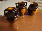 Set vintage vaasjes Gouda plateel, Antiek en Kunst, Antiek | Keramiek en Aardewerk, Ophalen of Verzenden