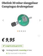 Obelink 30 mbar slangpilaar Campingaz drukregelaar, Tuin en Terras, Ophalen of Verzenden, Nieuw