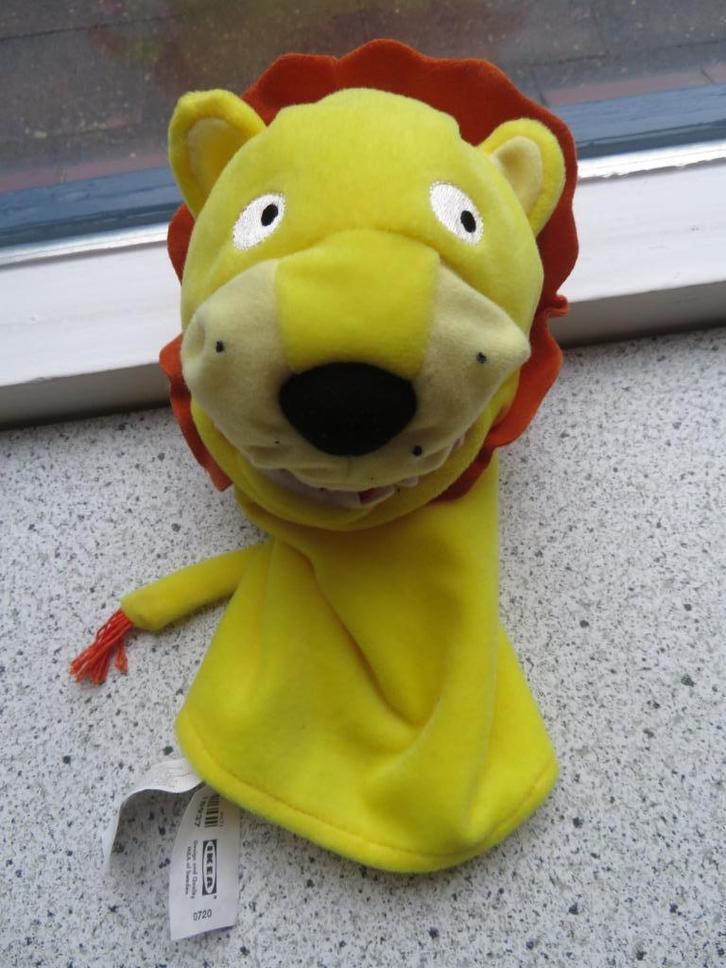 Handpop leeuw van IKEA Klappar Vild popenkastpop, Kinderen en Baby's, Speelgoed | Knuffels en Pluche, Zo goed als nieuw, Overige typen