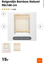 2x Rolgordijn Bamboe Naturel 90x160 cm, Bamboe, Zo goed als nieuw, 150 tot 200 cm, 50 tot 100 cm
