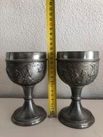 2 stuks tinnen drinkkelken – SKS Design (92% tin), Antiek en Kunst, Ophalen of Verzenden