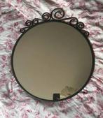 Ronde Spiegel met Sierlijke Rand, Huis en Inrichting, Woonaccessoires | Spiegels, Minder dan 50 cm, Rond, Ophalen of Verzenden