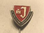 Metalen DE JONG & COMP. VERZEKERINGEN Speld (Rood/Zwart)., Verzenden, Zo goed als nieuw, Merk, Speldje of Pin