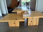 Salontafel 3 stuks blank hout, Huis en Inrichting, Ophalen, 50 tot 100 cm, Vierkant, Nieuw