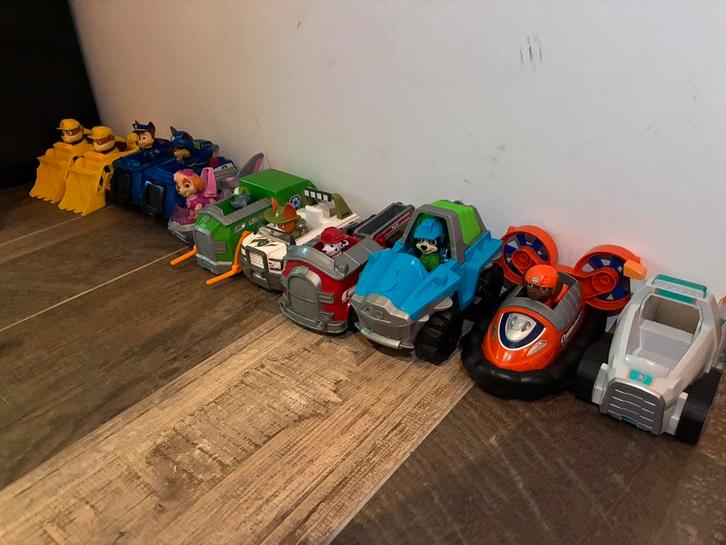 Grote Paw Patrol voertuigenset – 11 voertuigen met pups, Kinderen en Baby's, Speelgoed | Speelgoedvoertuigen, Zo goed als nieuw