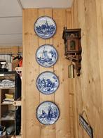 4 Delfts blauwe borden, Antiek en Kunst, Antiek | Wandborden en Tegels, Ophalen