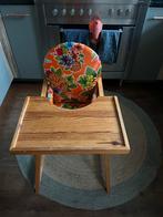 Vintage Grenen Kinderstoel - Handgemaakt, Kinderen en Baby's, Kinderstoelen, Ophalen of Verzenden, Gebruikt, Overige typen, Afneembaar eetblad