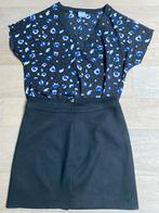 Top en rok maat M zwart/blauw/wit, Ophalen of Verzenden, Zo goed als nieuw