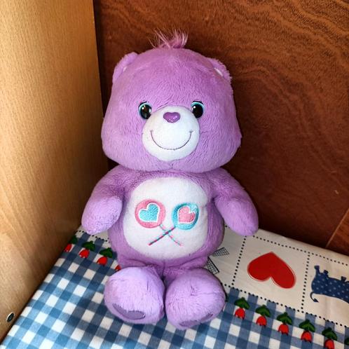 Paarse Troetelbeer knuffel Troetelbeertjes 31 cm groot, Kinderen en Baby's, Speelgoed | Knuffels en Pluche, Ophalen of Verzenden