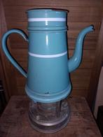 mintgroen emaille koffiepot en warmhouder, Antiek en Kunst, Antiek | Emaille, Ophalen of Verzenden