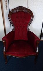vintage barok stijl stoel met velours bekleding, 75 tot 100 cm, 75 tot 100 cm, Zo goed als nieuw, Ophalen