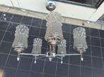 Jaren 60 Chrome Lamp met Glazen Kappen, Ophalen, Gebruikt, Jaren 60, Glas