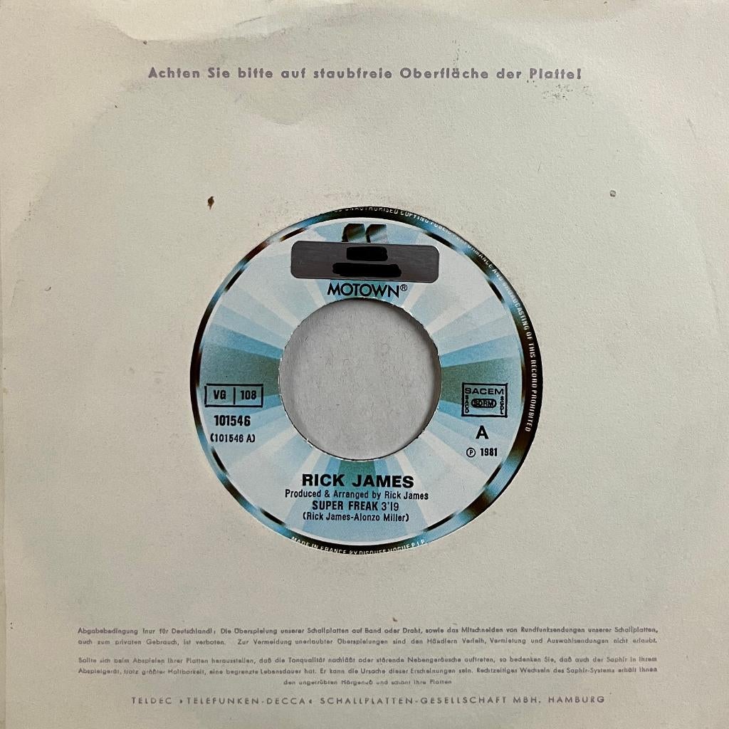 Rick James - Super freak, Cd's en Dvd's, Vinyl Singles, Gebruikt, Single, 1980 - 1989, R&B en Soul, 7 inch, Ophalen of Verzenden