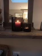 Bubbel windlichten smokey., Huis en Inrichting, Woonaccessoires | Kandelaars en Kaarsen, Ophalen of Verzenden, Zo goed als nieuw