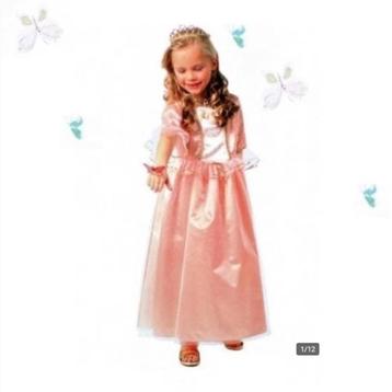 STUNT ! Nieuwe Barbie Zalm-Roze Prinsessenjurk Maat 128 -134 beschikbaar voor biedingen
