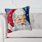 Smyrna, latch hook kussen, diy kit, kerstman, zelf maken, A, Nieuw, Ophalen of Verzenden, A