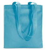 Partij turquoise non-woven stoffen tasjes | 100 stuks, Nieuw, Shopper, Blauw, Verzenden