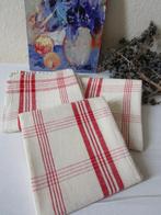 3 Franse linnen theedoeken, Ophalen of Verzenden, Zo goed als nieuw, Overige kleuren, Theedoek of Handdoek