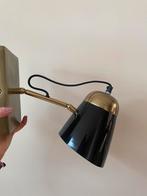 Dutchbone retro wandlamp messing zwart, Huis en Inrichting, Lampen | Wandlampen, Gebruikt, Ophalen of Verzenden