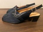 Vintage Italiaanse schoenen 36 echt leder, Nieuw, Blauw, Vintage, Ophalen of Verzenden