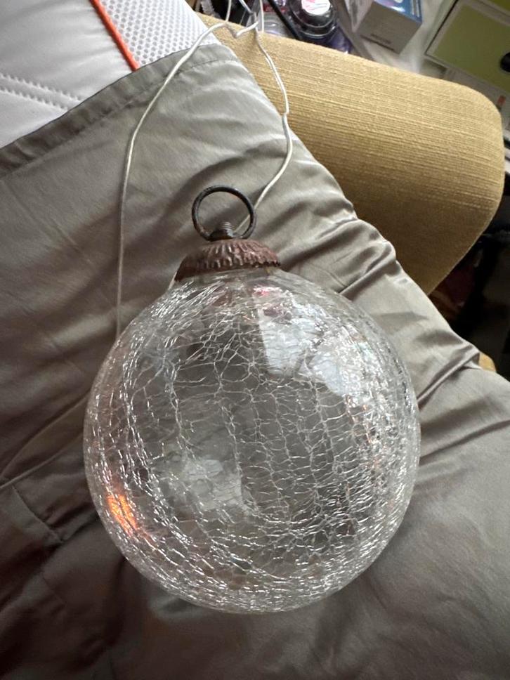 Grote Glazen zware Kerstbal / Heksenbal leuk voor kerst, Antiek en Kunst, Curiosa en Brocante, Ophalen of Verzenden