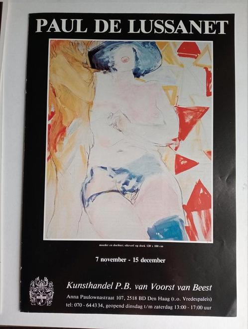 Paul de Lussanet Affiche Advertentie Pagina- Den Haag, Antiek en Kunst, Kunst | Overige Kunst, Ophalen of Verzenden