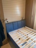 Boxspring 140 x 200, Ophalen, Gebruikt, Blauw, Tweepersoons