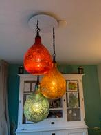 Unieke hanglamp 3 bollen, Huis en Inrichting, Lampen | Hanglampen, Ophalen, Zo goed als nieuw, Minder dan 50 cm