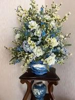 Dekfs blauwe pot evt met bloemen of zonder, Ophalen of Verzenden, Zo goed als nieuw