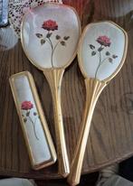 Vintage minstens 60 jaar oud borstels met spiegel set, Antiek en Kunst, Antiek | Spiegels, Ophalen, Rechthoekig, Minder dan 50 cm