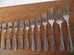 14 vintage RVS vorkje Art deco Barok hamerslag 12-16 cm p st, Ophalen of Verzenden