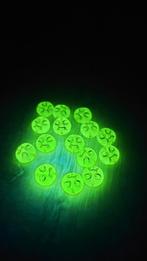 Gezichtjes kralen van uranium glas, Ophalen of Verzenden, Gebruikt, Kraal