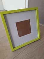 Staande fotolijst met groene rand - foto 10 x 10 cm, Ophalen of Verzenden, Gebruikt