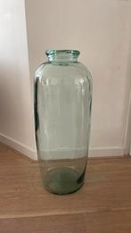 Grote hoge gerecycleerd glazen vaas vloervaas 75 cm hoog, Glas, Zo goed als nieuw, 50 tot 75 cm, Ophalen