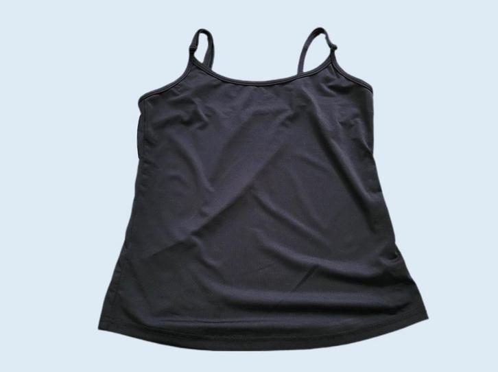 Zwarte spaghetti topje maat S ~ JB0107, Kleding | Dames, Tops, Zo goed als nieuw, Maat 36 (S), Zwart, Zonder mouw, Ophalen of Verzenden