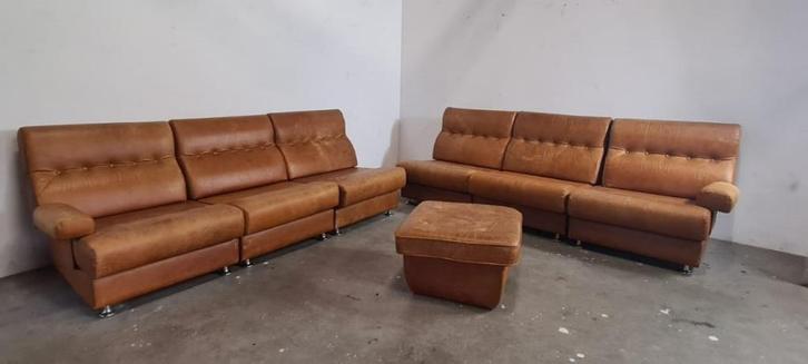 Modulaire bank uit de 70's, Huis en Inrichting, Banken | Bankstellen, 75 tot 100 cm, Ophalen
