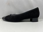 Alexandria, maat 39 zwart suède schoenen met een strikje, Alexandria, Schoenen met lage hakken, Zwart, Nieuw
