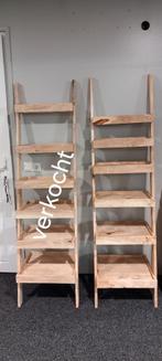 Houten decoratie ladder / boekenkast met 6 planken, Nieuw, 25 tot 50 cm, Minder dan 50 cm, Met plank(en)