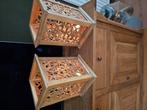 Windlicht hout, Huis en Inrichting, Woonaccessoires | Kandelaars en Kaarsen, Ophalen, Gebruikt, Hout, 25 tot 50 cm