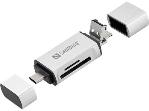 Card Reader USB-C + USB + Micro USB, Computers en Software, Geheugenkaartlezers, Nieuw, Verzenden