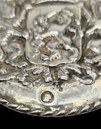 Antiek zilver broekstuk & speld 2 leeuwen en wapen, Antiek en Kunst, Verzenden, Zilver