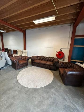 Chesterfield set bankstel bank met fauteuil 3-1-1  beschikbaar voor biedingen