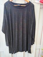 Yoek shirt zwart met glitter., Kleding | Dames, Grote Maten, Ophalen of Verzenden, Zo goed als nieuw, Zwart, Shirt of Top