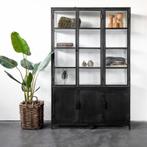 Vitrinekast giga meubel zwart, Huis en Inrichting, Kasten | Vitrinekasten, Ophalen, Zo goed als nieuw, 25 tot 50 cm, Glas