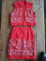 Vintage jaren 70 winter set rok top, licht gewatteerd maat S, Kostuum of Pak, Verzenden, Vintage, Maat 36 (S)