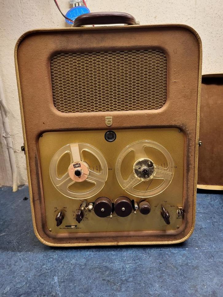 Taperecorder Philips Type EL 3530 b.j. 1952, Audio, Tv en Foto, Bandrecorders, Bandrecorder, Ophalen of Verzenden
