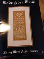 Borduurpatroon boek love ever true van fancy work, Hobby en Vrije tijd, Borduren en Borduurmachines, Ophalen of Verzenden, Zo goed als nieuw