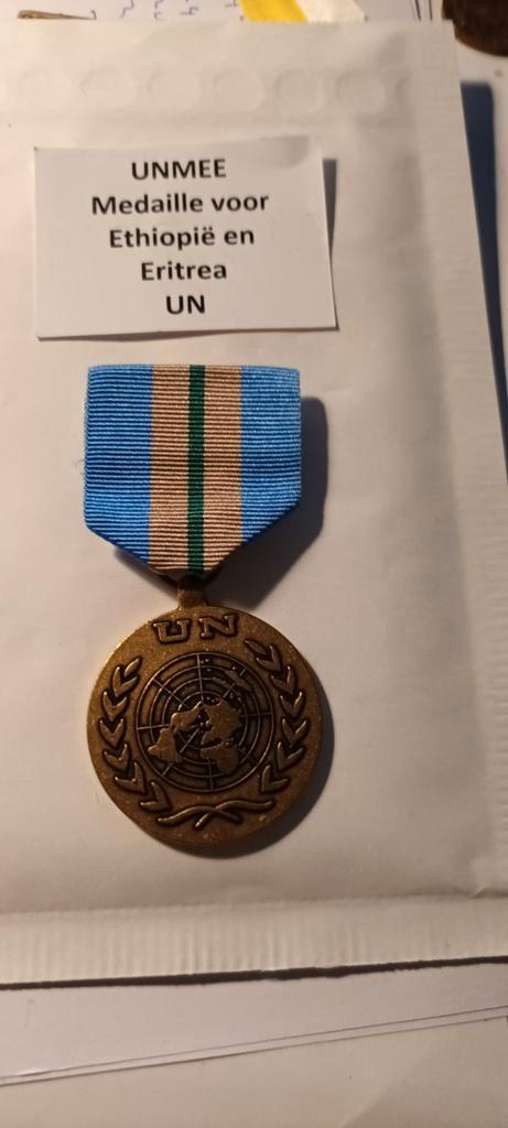 UNMEE Medaille Ethiopië/Eritrea, Verzamelen, Militaria | Algemeen, Overige soorten, Lintje, Medaille of Wings, Overige gebieden