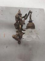Grote bronzen cupido engelen wandlamp in zeer goede staat, Ophalen of Verzenden